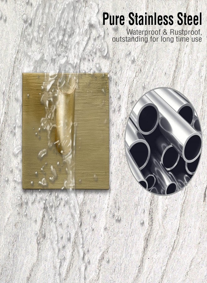 دوكوس مجموعة من 4 خطافات لاصقة ذاتية من الفولاذ من DOCOSS للجدران، خطافات لاصقة قوية، خطافات تعليق الأبواب، خطافات جدارية، حامل خطافات لاصقة ذاتية للحمام والمطبخ - يتحمل وزنًا يصل إلى 3 كجم (عتيق) - Image 5